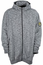 Kitaro Sweatjacke Kapuzenjacke Hoody Jacket Herren Baumwolle Grau 4XL 5XL 6XL