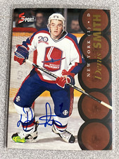 1995 Classic 5 Sport Hockey Denis Smith Auto Rookie RC Card Islanders