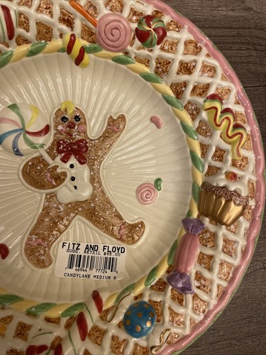 Fitz And Floyd Candy Lane 10 Inch Bowl - Picture 4 of 6