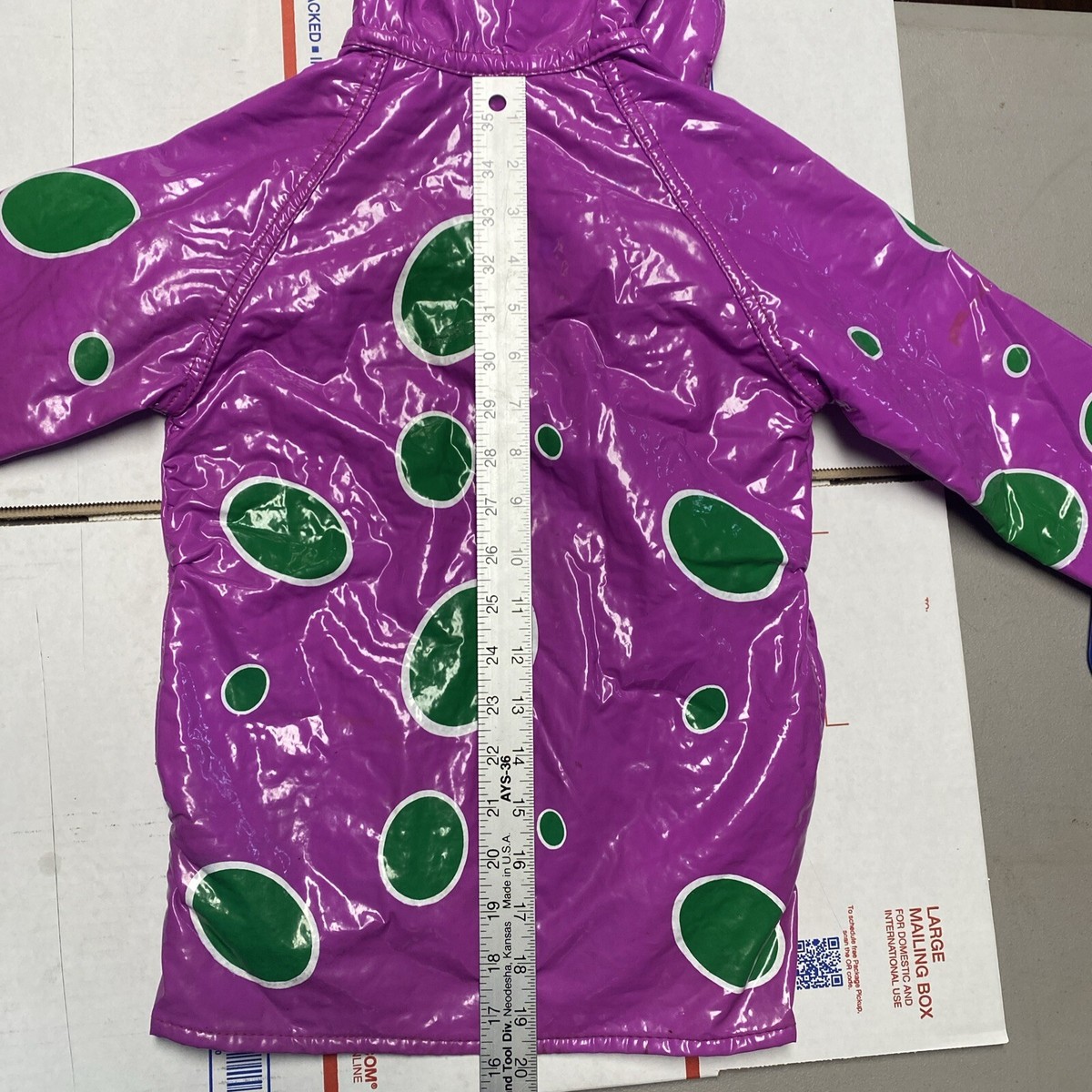 Vintage 1993 Barney Dinosaur Rain Coat Slicker Jacket Size 4! | eBay