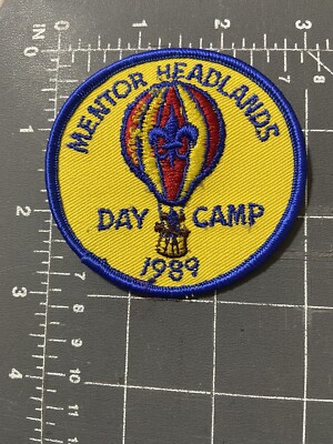 Vintage Mentor Landzungen Tag Camp 1989 Aufnäher Junge Scouts BSA Cubs Ohio Oh