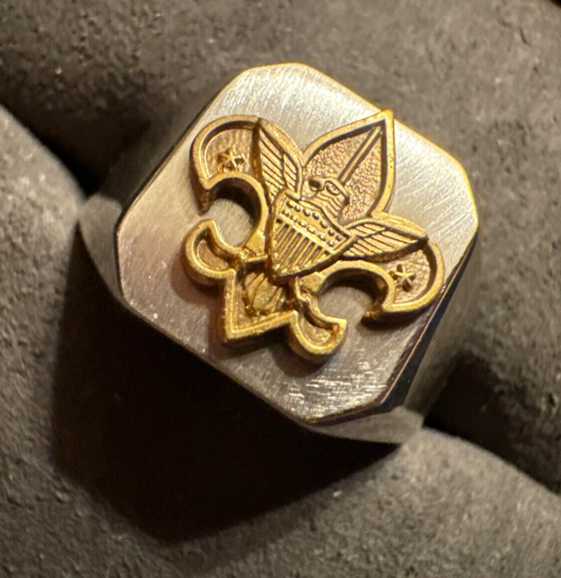 Vintage 10K Boy Scouts of America BSA on New Sterling Silver