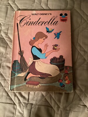 Vintage 1974 Walt Disney Cinderella Wonderful World Of Reading Book Club Edition