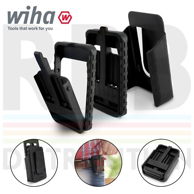 Wiha 43164 SlimBits Empty Screwdriver 12pcs Storage Holder Box With Belt Clip