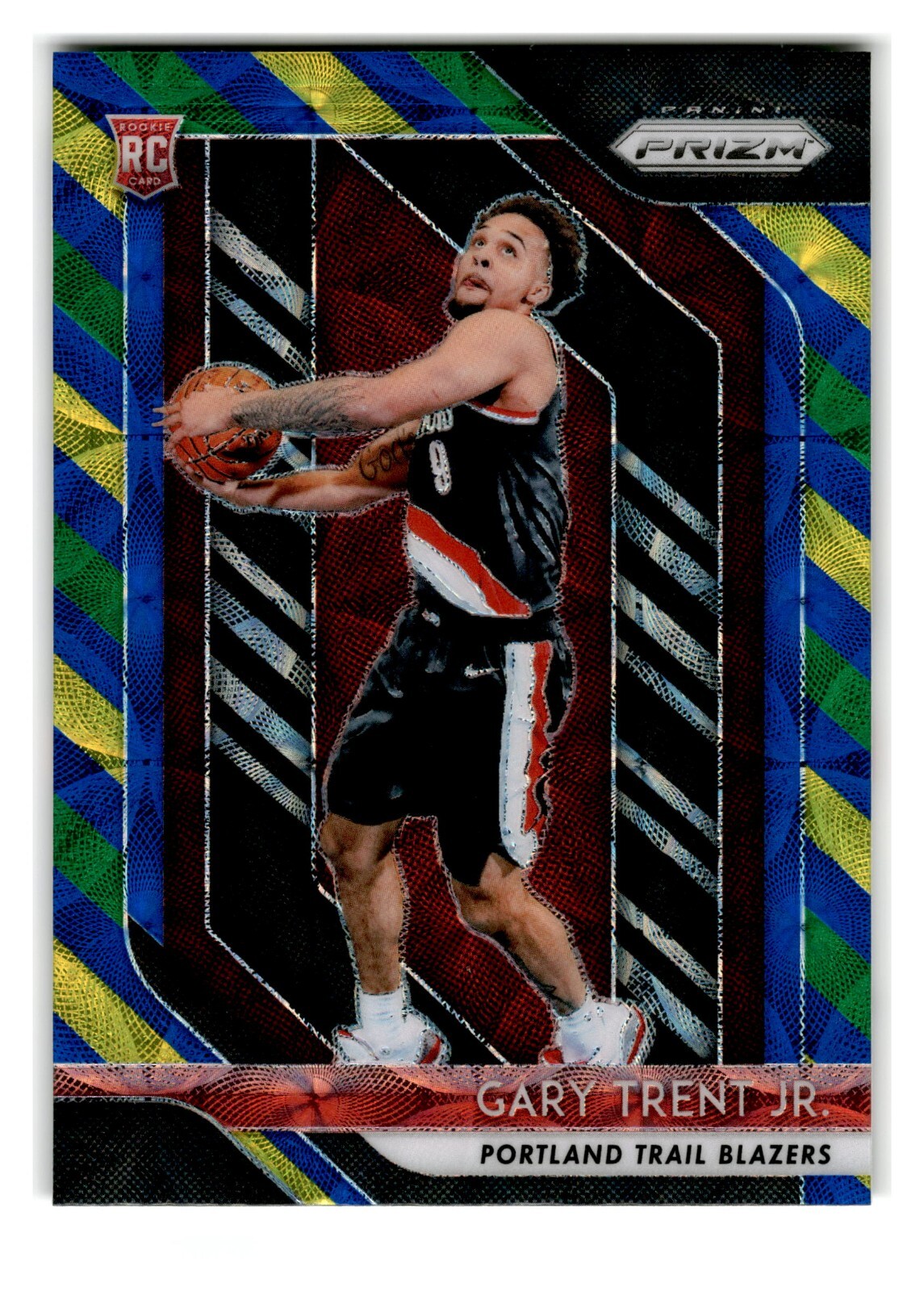 Gary Trent Jr. 2018-19 Panini Prizm Choice Blue Yellow Green RC SP #71 - POR