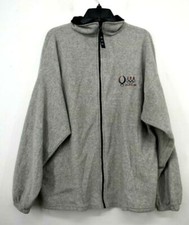 Unisex Gray Mock Neck Full Sleeve Full Zip Front Made In USA Jacket XXL