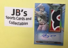 2021 Topps Triple Threads Xander Bogaerts Auto Jumbo Relic Sapphire #ed 10/10   