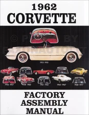1962 Corvette Factory Assembly Manual Bound Book Chevrolet Chevy Views of Parts
