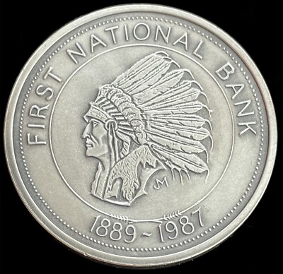 1987 SILVER 31.4 GRAMS .999 ARDMORE, OKLAHOMA CENTENNIAL MEDALLIC