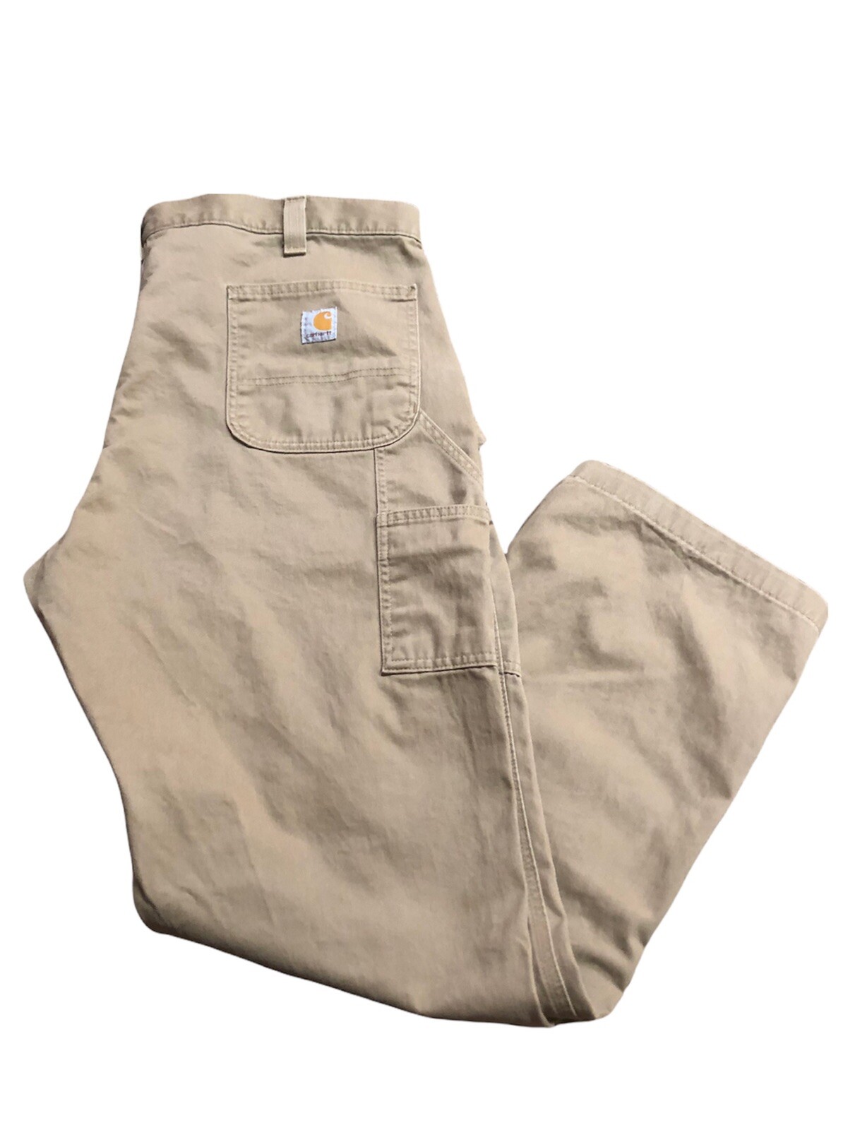 Carhartt Utility Carpenter Work Pants Khaki Men 42x32… Gem