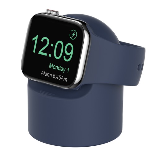 For Apple iWatch Series 7 6 5 432 SE Silicone Charger Charging Dock Stand Holder - Picture 11 of 20