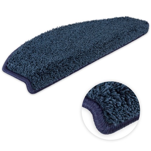 Stufenmatten Treppenmatten Shaggy Emphoria Halbrund - Hochflor Treppenteppich - Bild 8 von 48