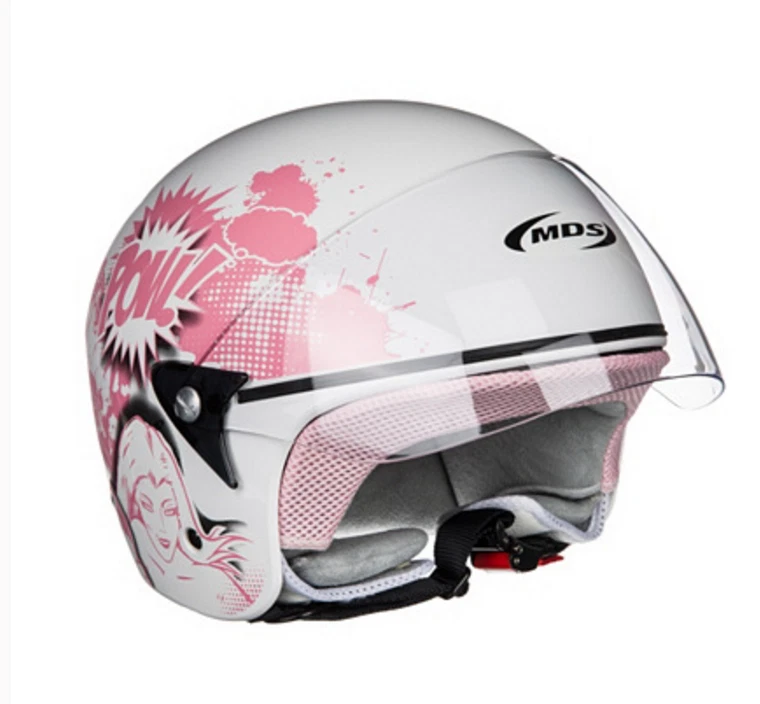 NEUF Casque AGV blanc rose XL 61/62 semi-intégral moto scooter biker white pink - Photo 1/4