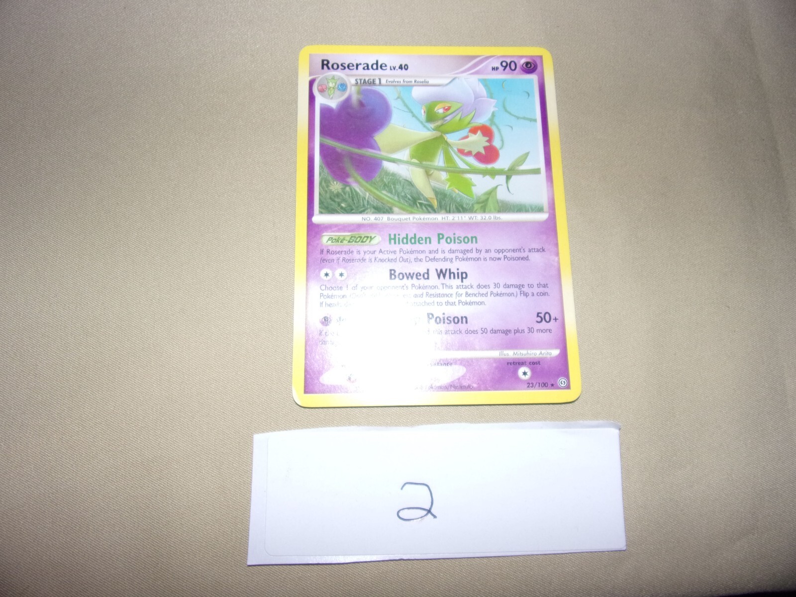 Roserade - 23/100 - Rare NM-M English Pokemon Stormfront