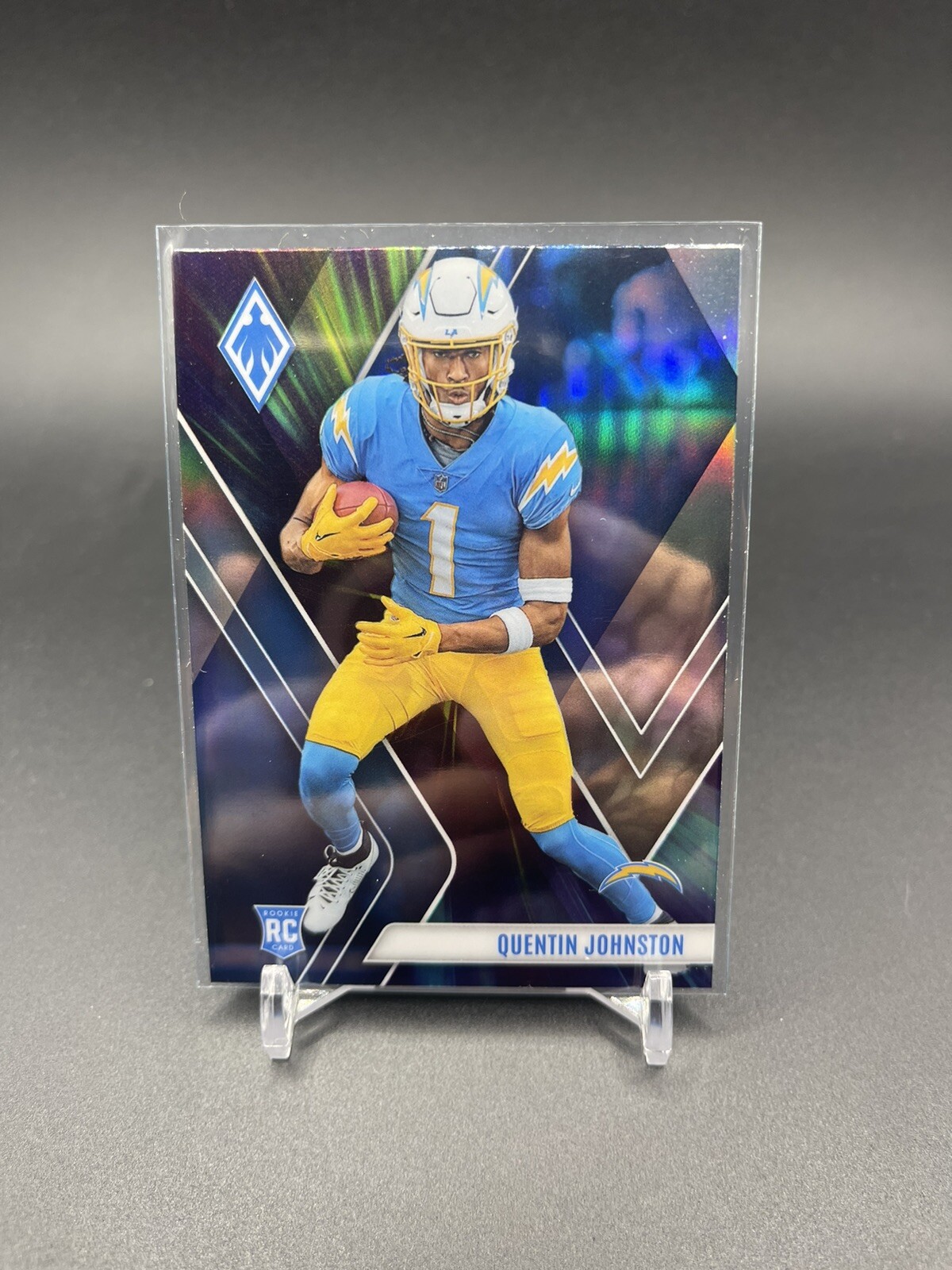 2023 Panini Phoenix QUENTIN JOHNSTON Colorburst RC #107 SSP Chargers