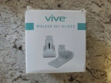Vive Walker Ski Glides and Covers 4 PCS - Universal Replacement Feet - Heavy Dut