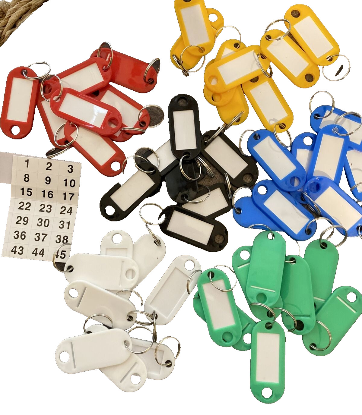 Commercial Multicolor Key Tags 48pc Home Office Key Holder Label Tag AdirOffice
