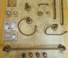 Sonnet Bath Hardware Antique Gold Towel Bar Towel Ring Toilet Paper Hook