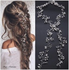 Braut Haarschmuck Haargesteck Tiara Dame Hochzeit Kopfschmuck Diadem Perlen