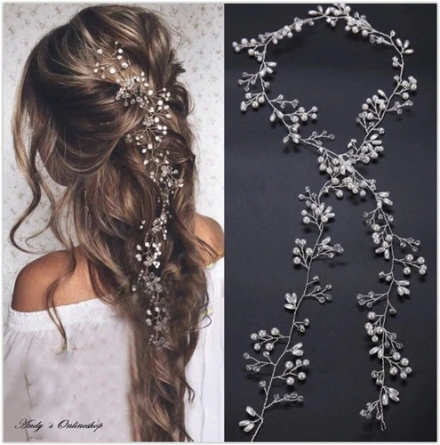Braut Haarschmuck Haargesteck Tiara Dame Hochzeit Kopfschmuck Diadem Perlen