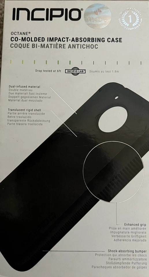 H16 NUEVO Incipio - Funda Octanaje para Motorola Moto E4 Plus - Nueva Foto 2 de 2