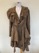Ladies Stunning Kelly Ewing Brown Tweed Coat Size 10