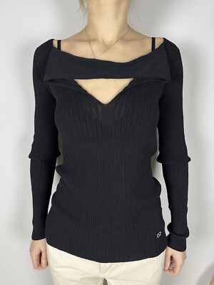 GUCCI TOM FORD ERA FINE KNIT Cotton Viscose SWEATER Top Rare Y2K