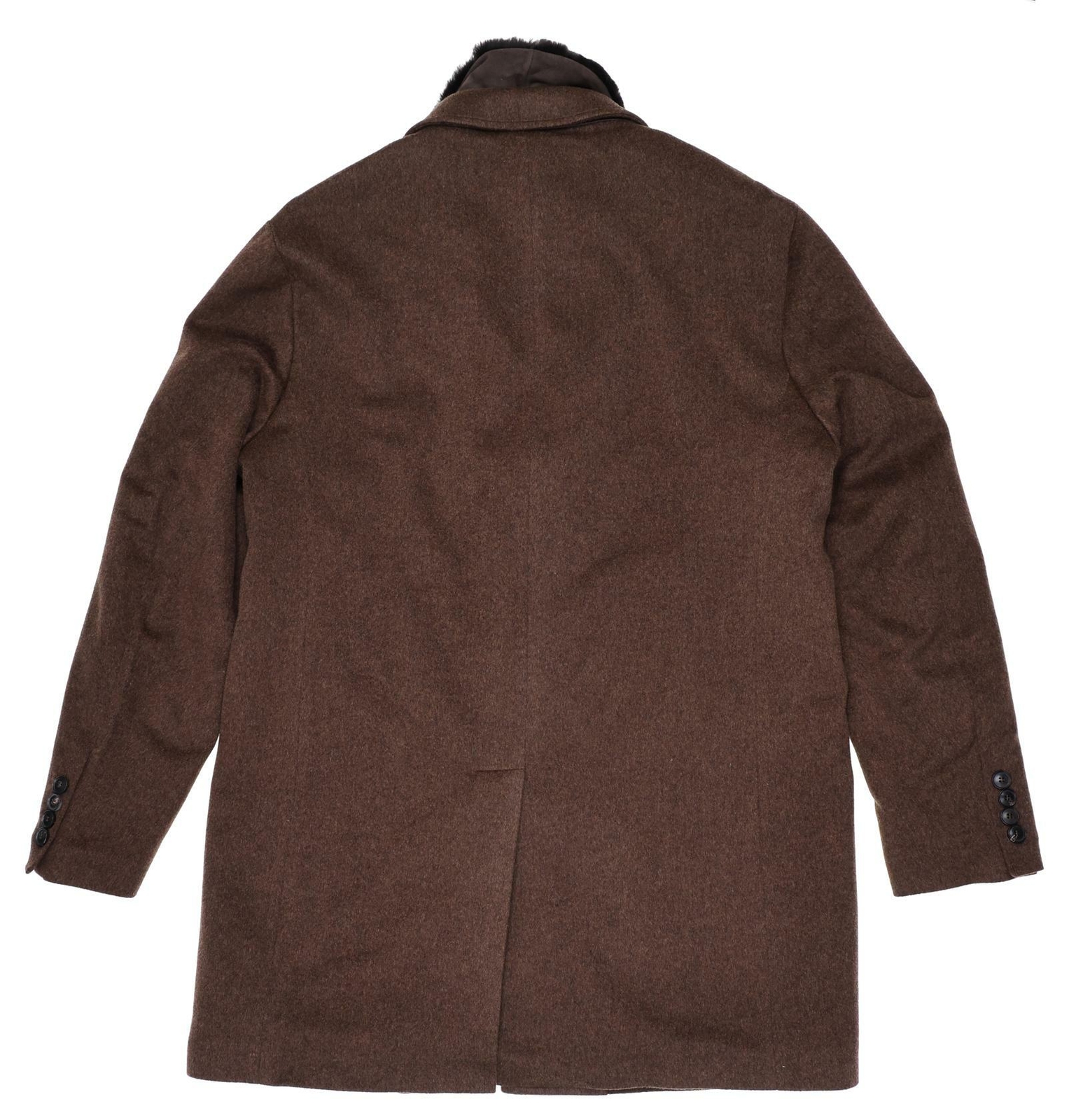 Gallotti 288442 Lora Piana Wool Overcoat Removable Shearling Collar Bib 48 image 4