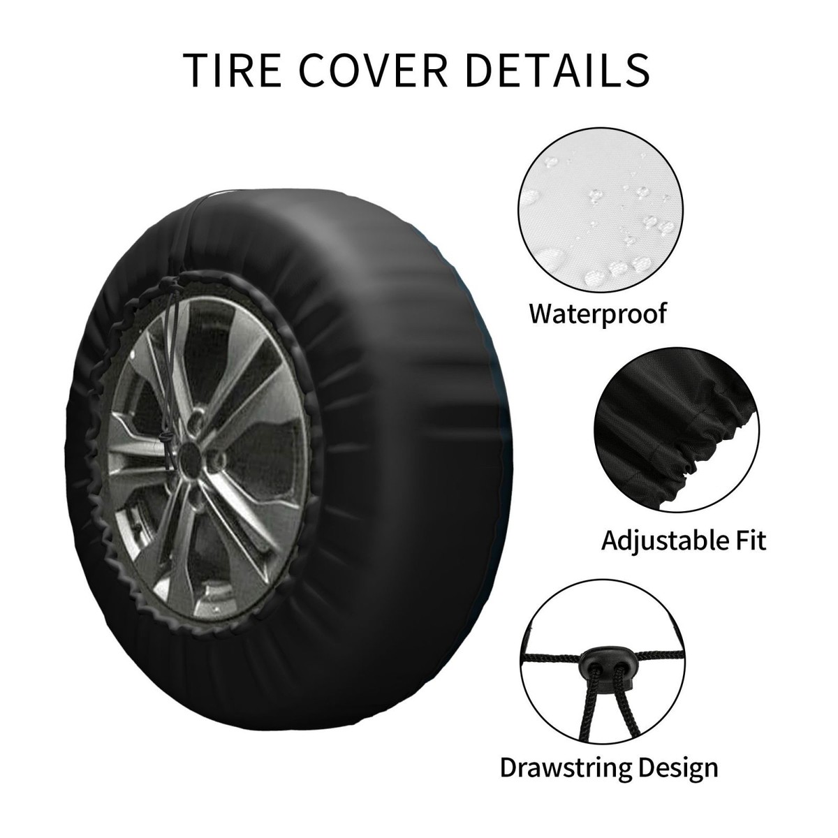 Waterproof Spare Tire Cover For RV, Truck, Camper, Trailer - Fits 25" To 32" Tires, Multiple Colors & Sizes 6 thumbnail image
