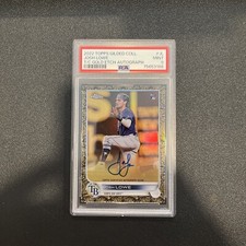 2022 Topps Gilded Collection Josh Lowe Gold Etch Rookie RC Auto /99 PSA 9