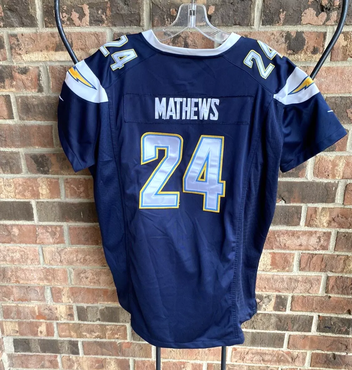 NFL San Diego Chargers Ryan Matthews 24 Nike Sewn Navy Blue Jersey Woman  XXL