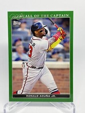 2022 Topps Derek Jeter Call of the Captain Green Parallel 24/75 Ronald Acuna Jr