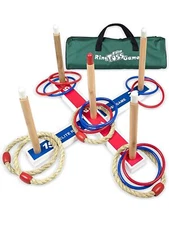 Elite Sportz Ring Toss Game Red White Blue Outdoor Fun for Kids and Family