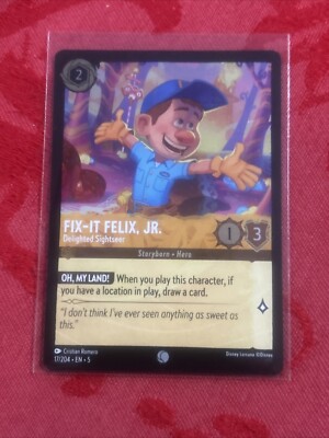 FOIL Lorcana Shimmering Skies - Fix-It Felix, Jr. - Delighted Sightseer FOIL