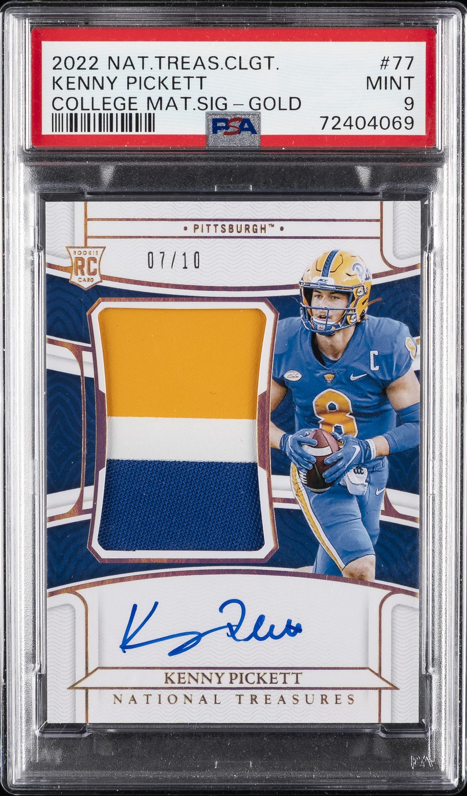 Kenny Pickett Panini National Treasures Collegiate #77 Base