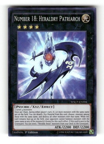 Number 18: Heraldry Patriarch WSUP-EN004 YuGiOh World Superstars card