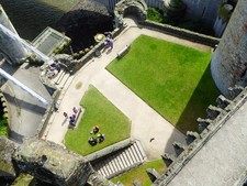 Photo 6x4 Looking down on the East Barbican of Conwy Castle from the Chap c2017