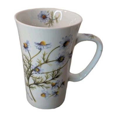 Konitz Chamomile Flower Tea Mug Coffee Cup 6'' Ceramic Floral Germany 