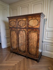 An Antique Victorian Mahogany Triple Wardrobe ~Delivery Available~