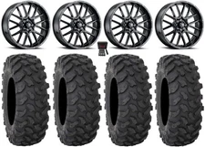 ITP Hurricane 18" Wheels Black 37" XTR370 Tires Polaris RZR Turbo S / RS1
