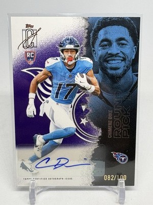 2025 Topps Signature Class Chimere Dike RC   Purple /100 Auto (G478)