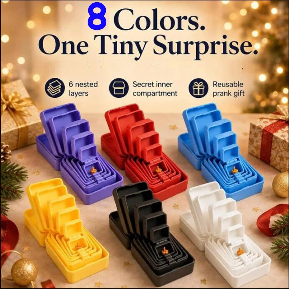 Multi-Layer Nesting Surprise Gift Box, Annoying Gift Box with Mini Middle Finger