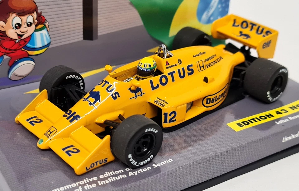 Minichamps 1/43 Lotus Renault 99T 1987 #12 15 Years F1 Edition Ayrton Senna  - Image 4 of 4