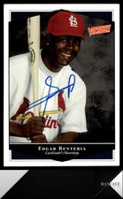 1999 Upper Deck Victory #325 Edgar Renteria Auto Signed IP St. Louis Cardinals