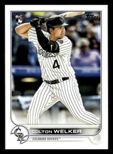 Colton Welker 2022 Topps #480 Colorado Rockies ROOKIE Buy10get5FREE