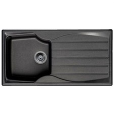 Liquida CMP10GR 1.0 Bowl Reversible Graphite Grey Kitchen Sink And Waste Kit