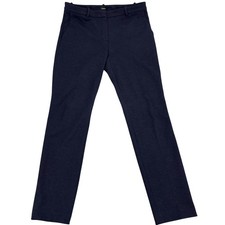 Theory Tailored Trouser Women 6 Navy Blue Double Knit Jersey