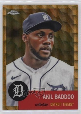 2022 Topps Chrome Platinum Anniversary Gold Wave Refractor 30/50 Akil Baddoo 2qw