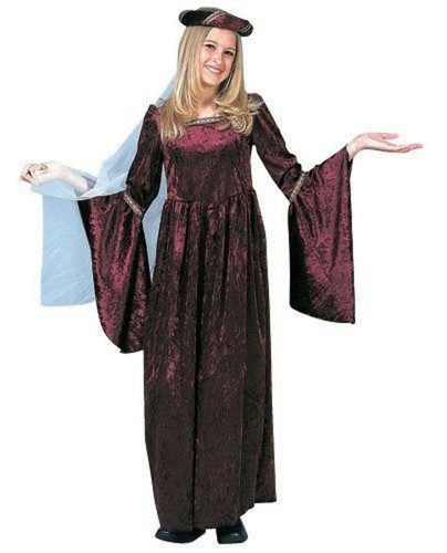 Lady Gwenhyfar Burgundy Child Renaissance Costume Size Medium - 第 1/1 張圖片