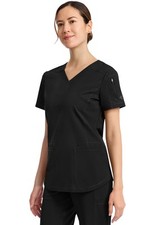 Black Dickies Scrubs Dynamix V Neck Top DK730 BLK